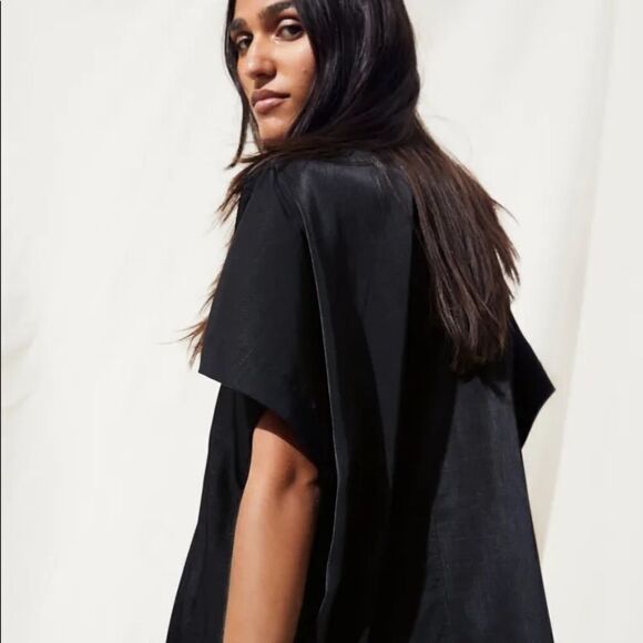 H&M Kaftan Dress Black New - Picture 6 of 7